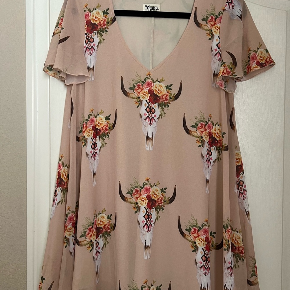 Show Me Your Mumu - Floral Skull Print Women's Dress